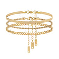 “Gold Trio” Anklet Set