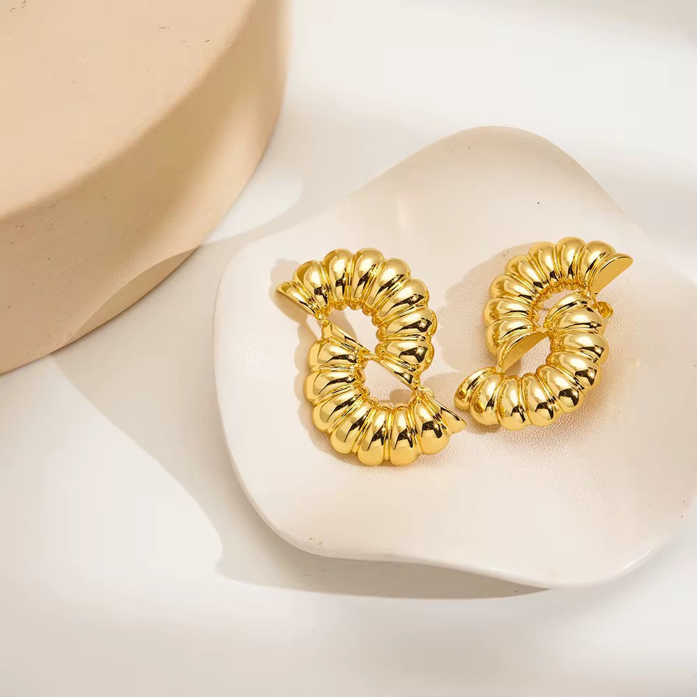 “Golden Croissant” Earrings