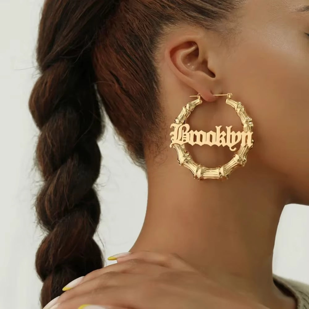 “Door Knockers” Custom Bamboo Earrings