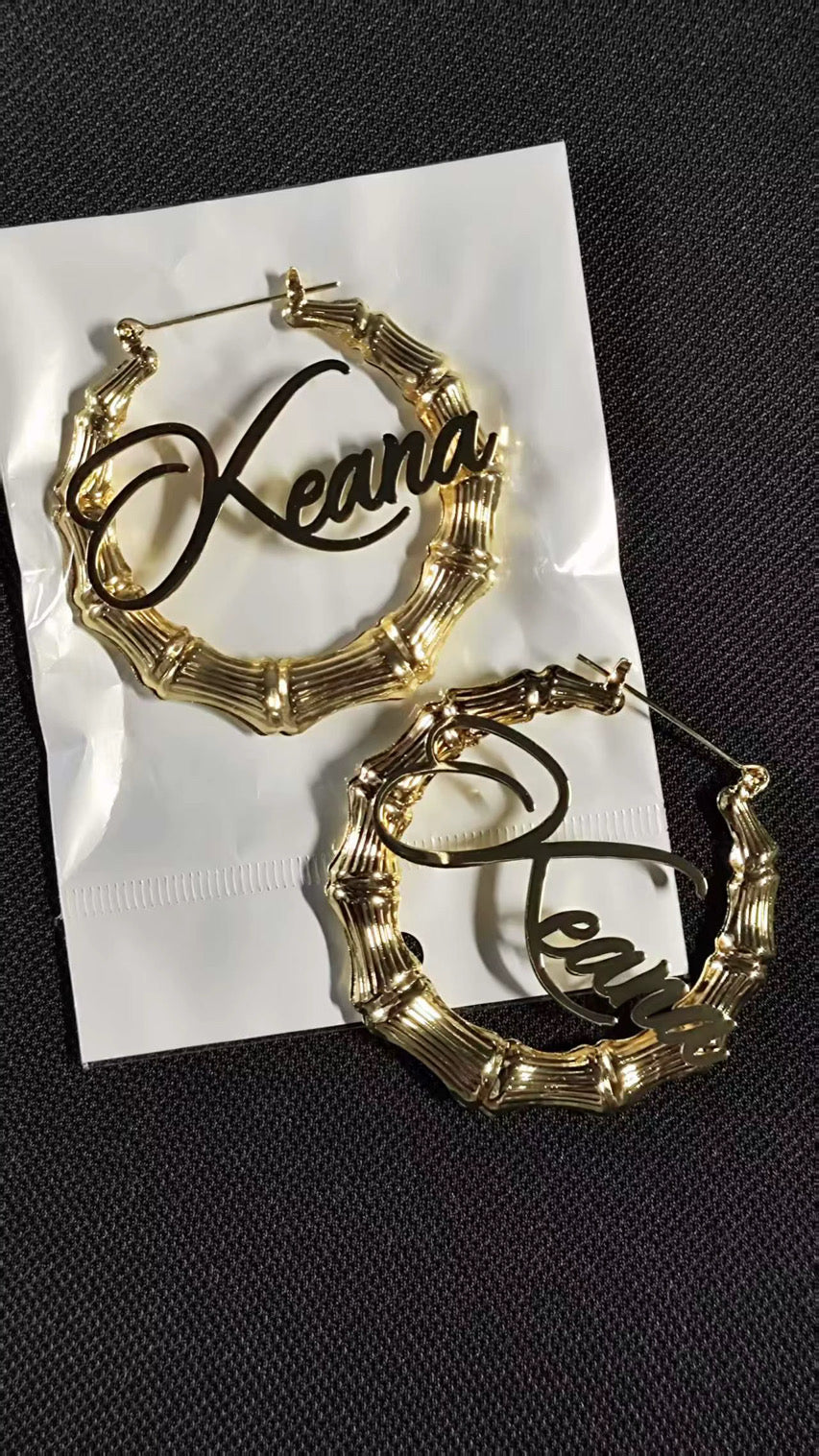 “Door Knockers” Custom Bamboo Earrings