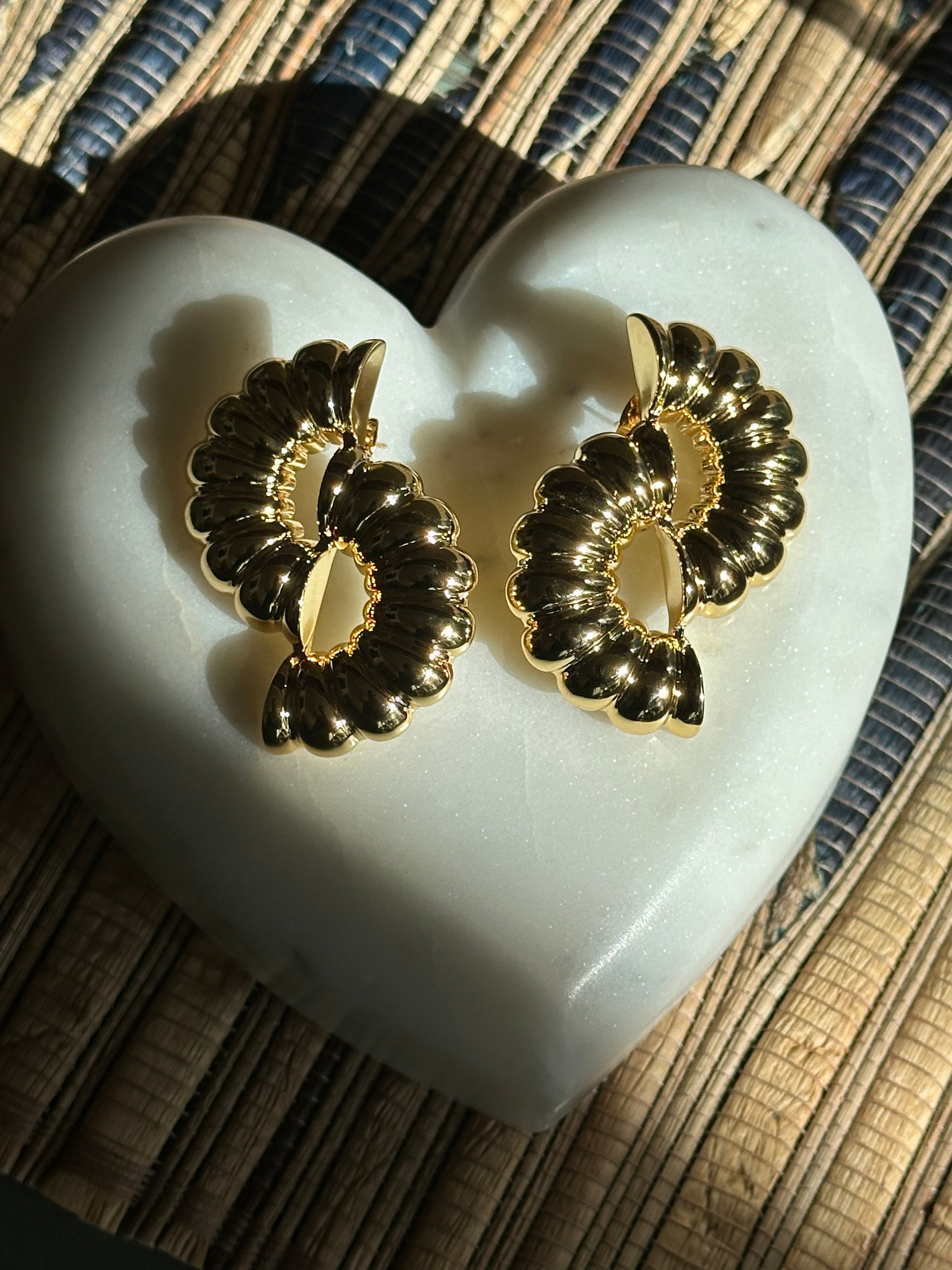 “Golden Croissant” Earrings