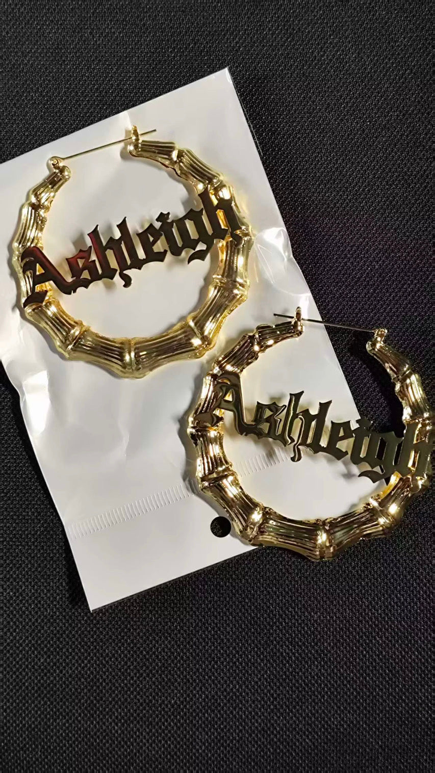 “Door Knockers” Custom Bamboo Earrings