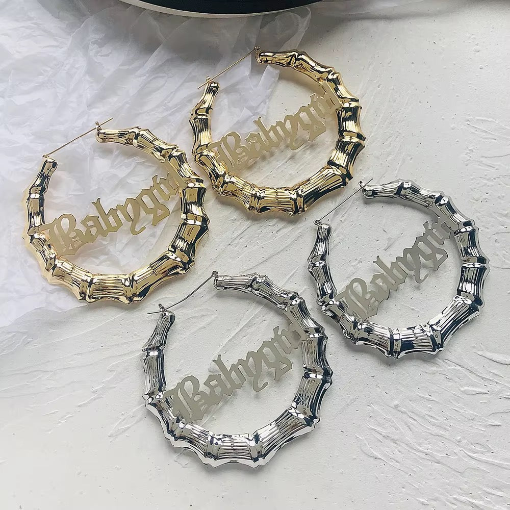 “Door Knockers” Custom Bamboo Earrings