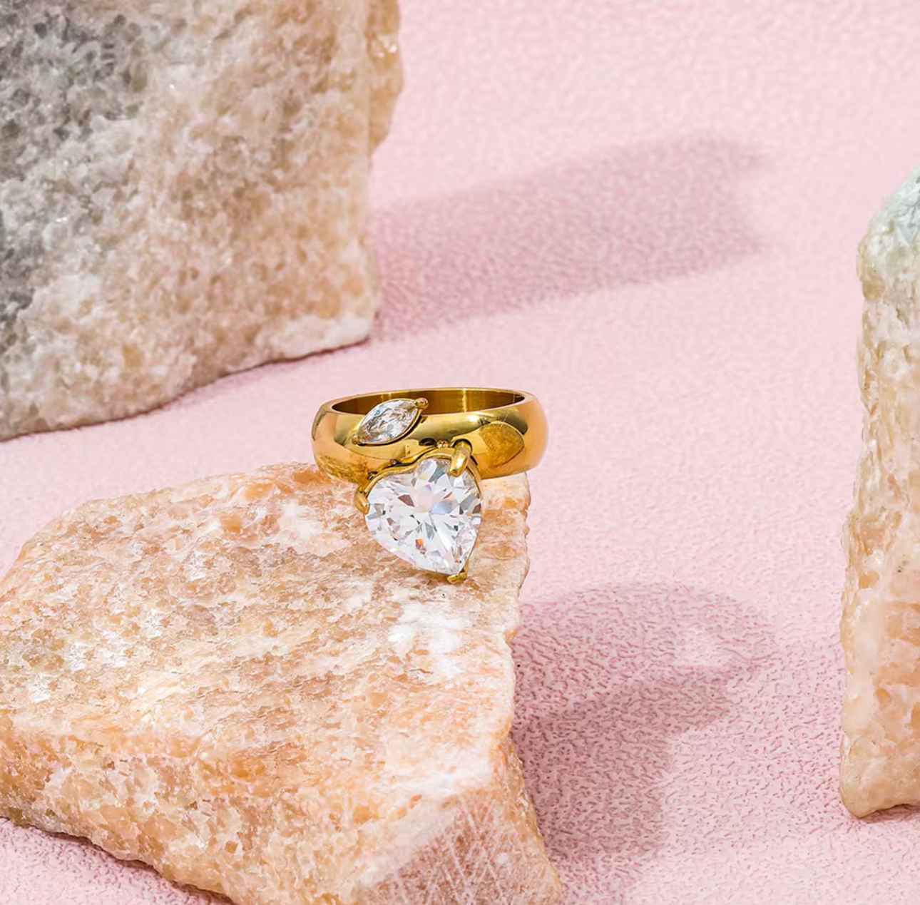 “Heart Drop” Ring