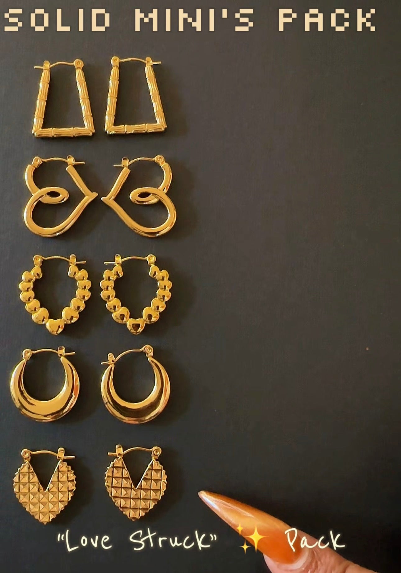 “Solid Mini” Earrings (5 Pack)