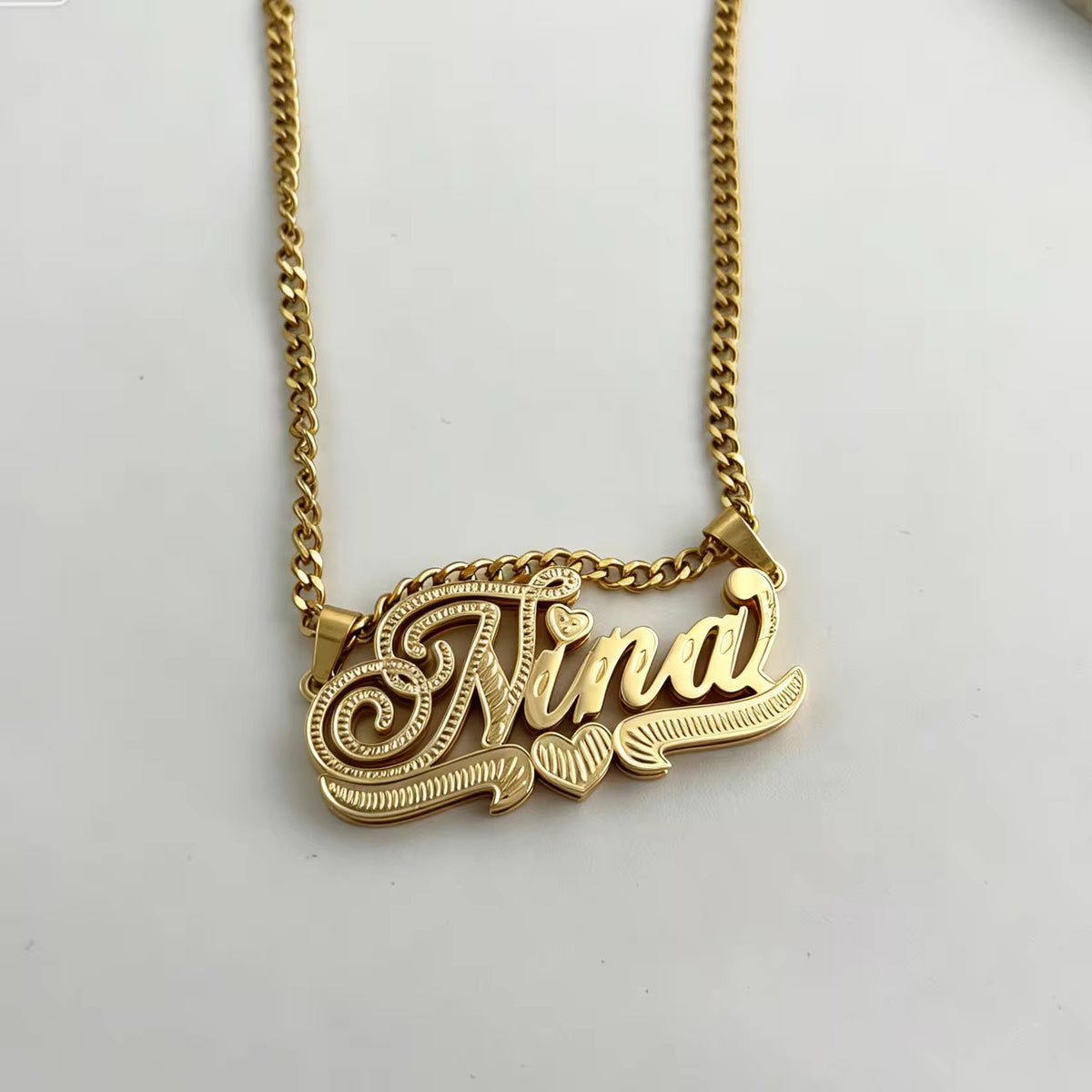 “3D Name Piece” Custom Necklace