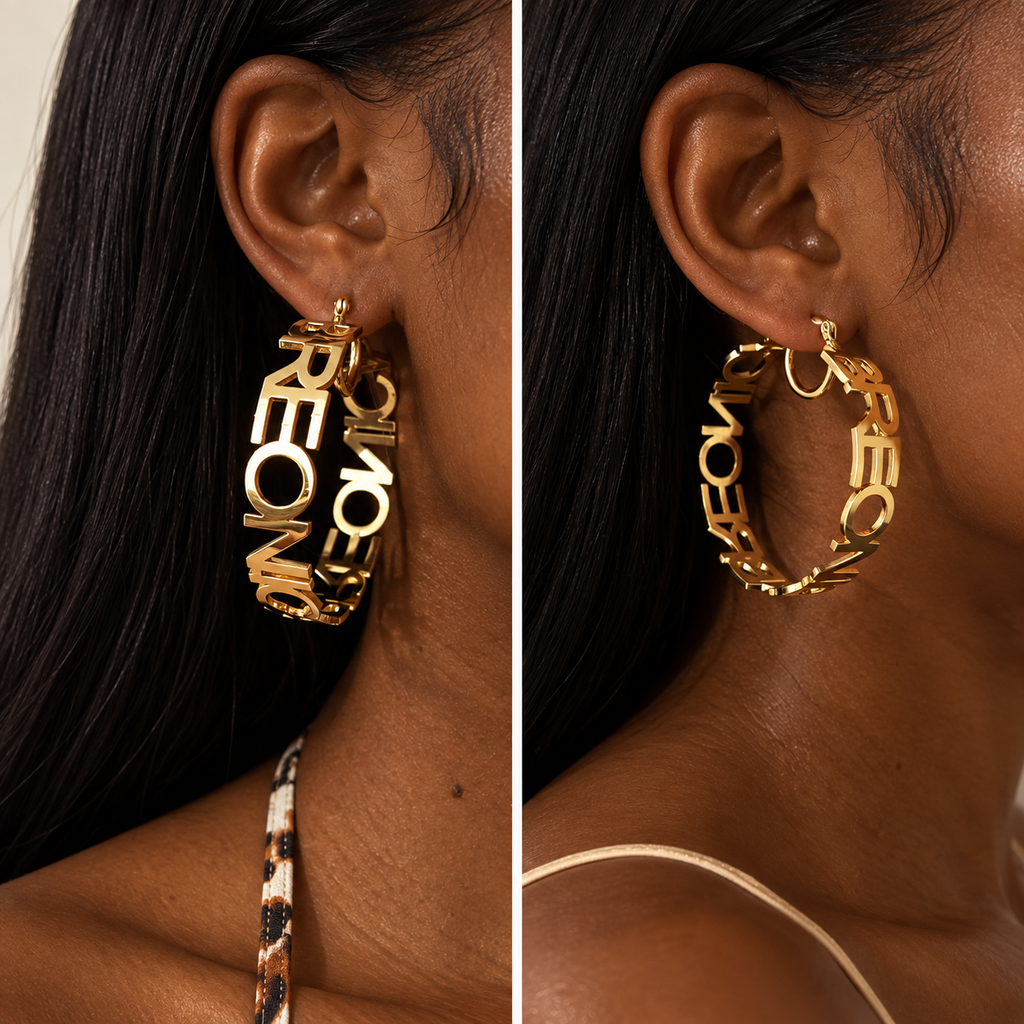 “On Repeat” Custom Hoop Earrings