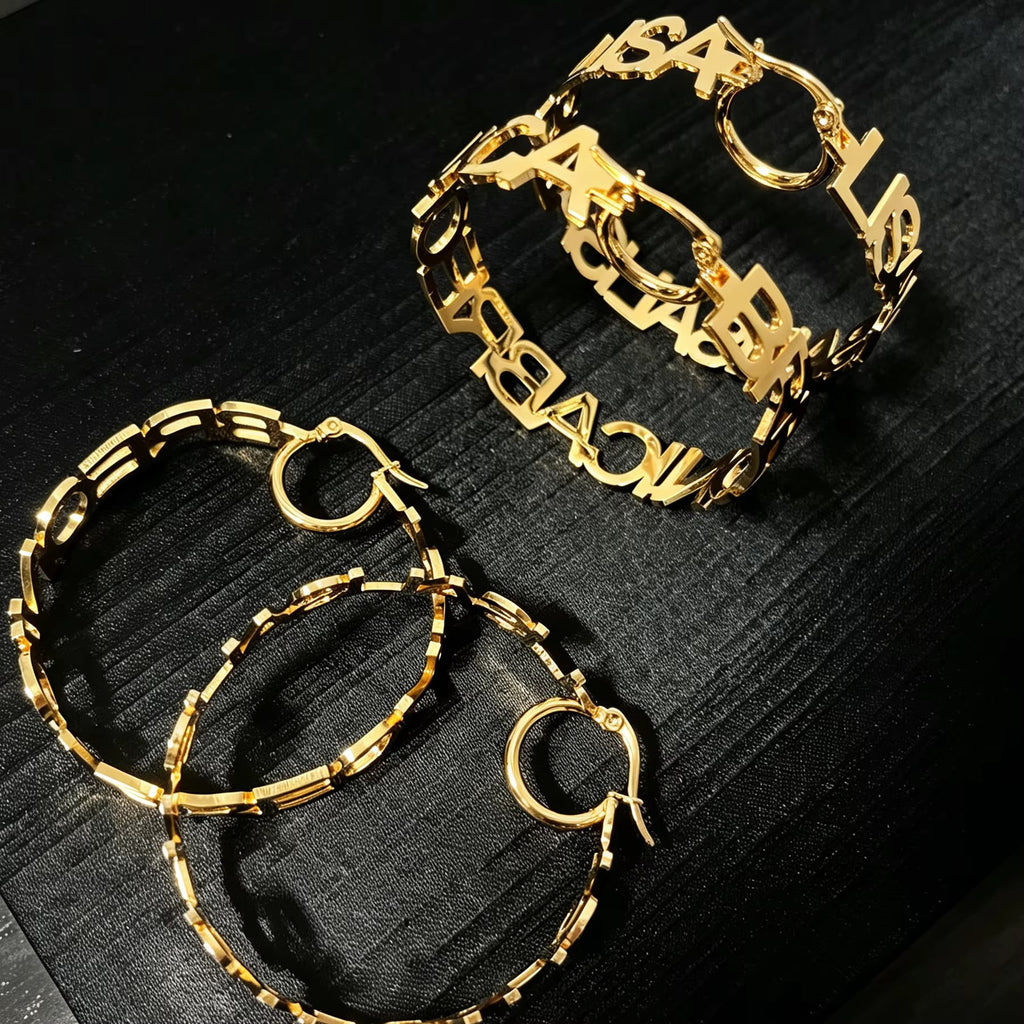 “On Repeat” Custom Hoop Earrings