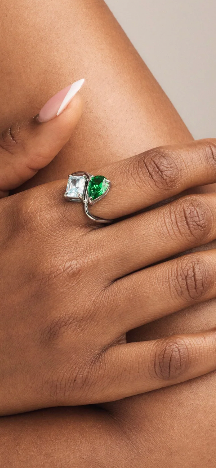 “Birthstone” Custom Ring (Toi Et Moi)