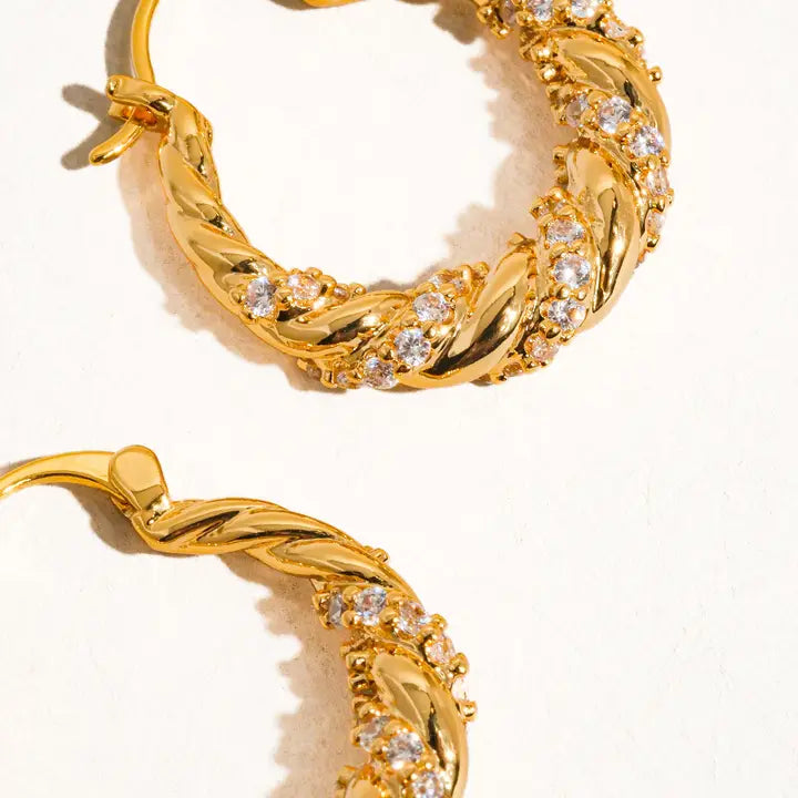 " Got Me Twisted" Hoop Earrings