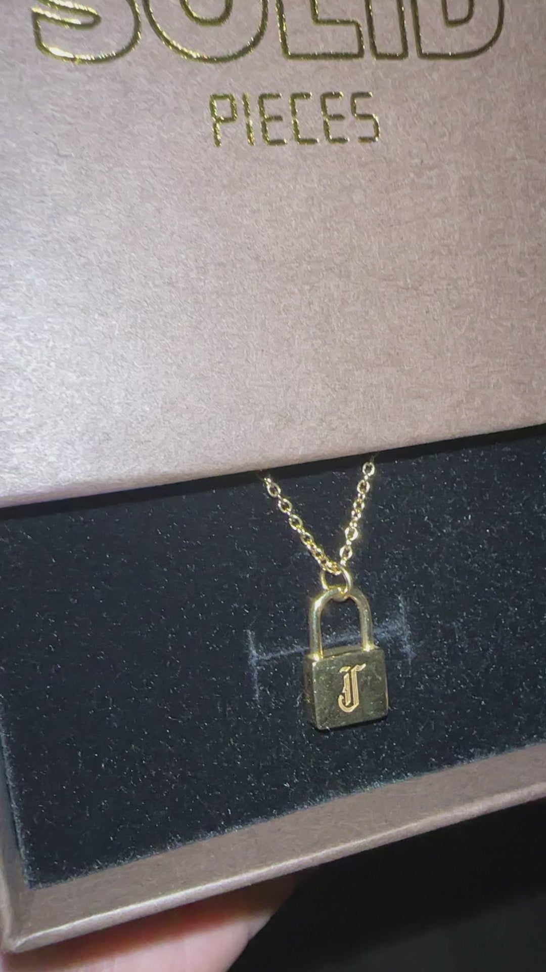 “Locked In” Initial Necklace