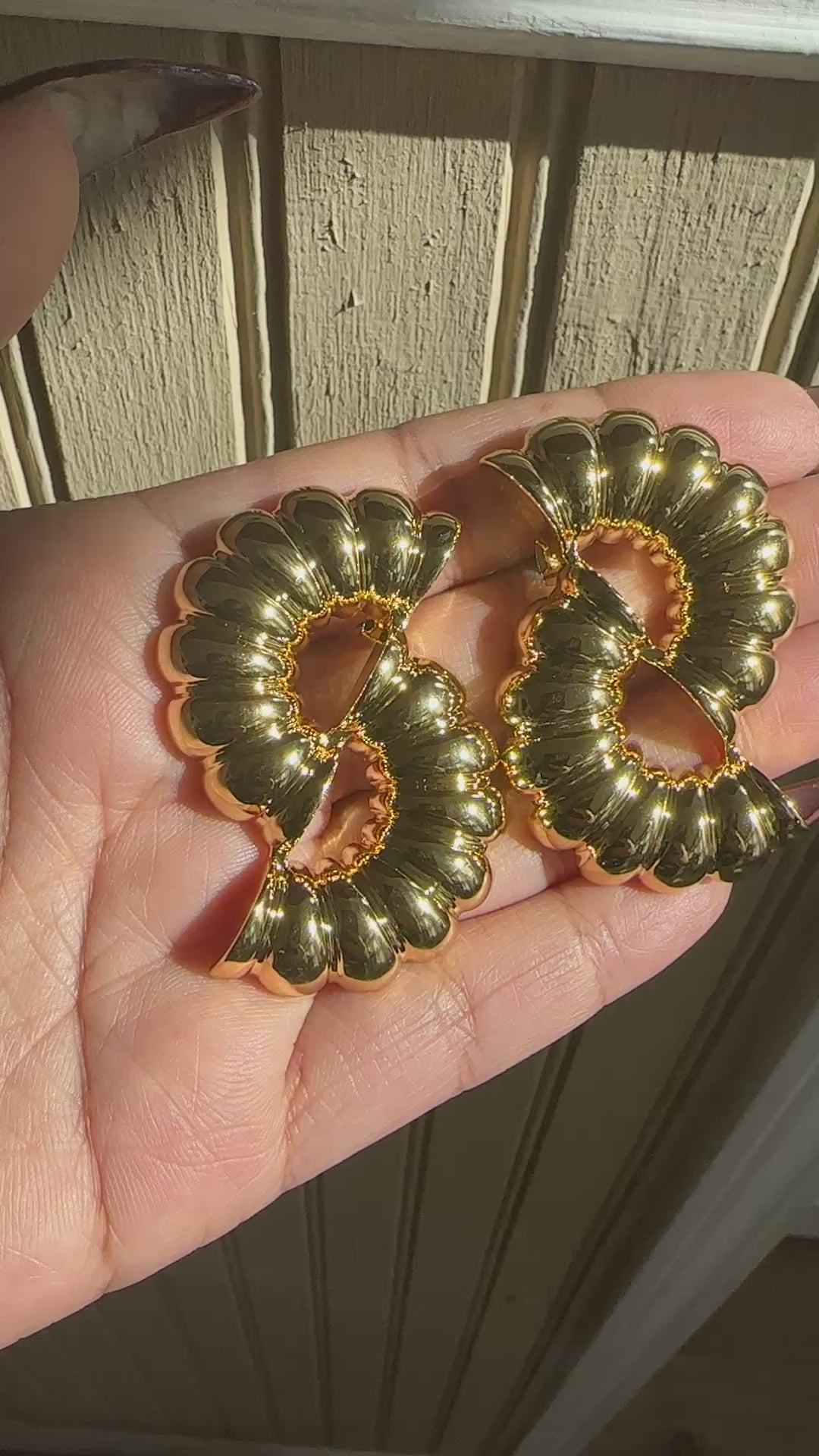 “Golden Croissant” Earrings